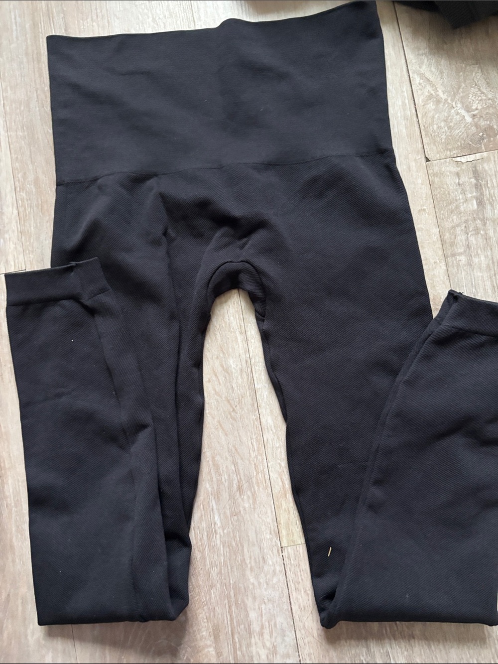 SPANX Black Sculpting Leggings with Subtle Branding